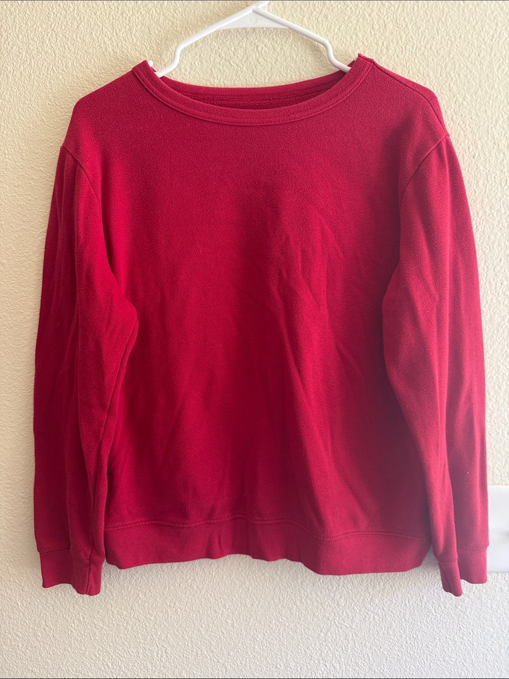 Faded Glory Bright Red Crewneck Sweater